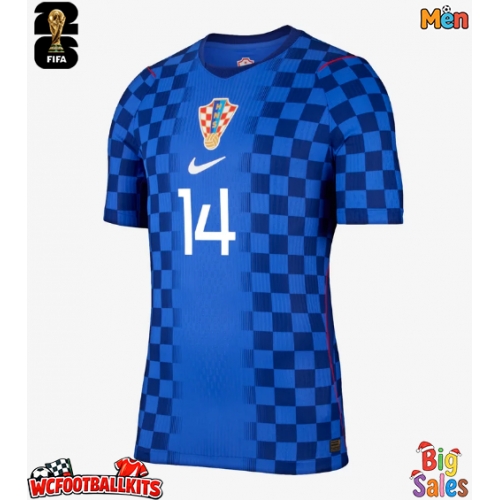 Croatia Ivan Perisic #14 Replica Away Stadium Shirt World Cup 2026 Short Sleeve